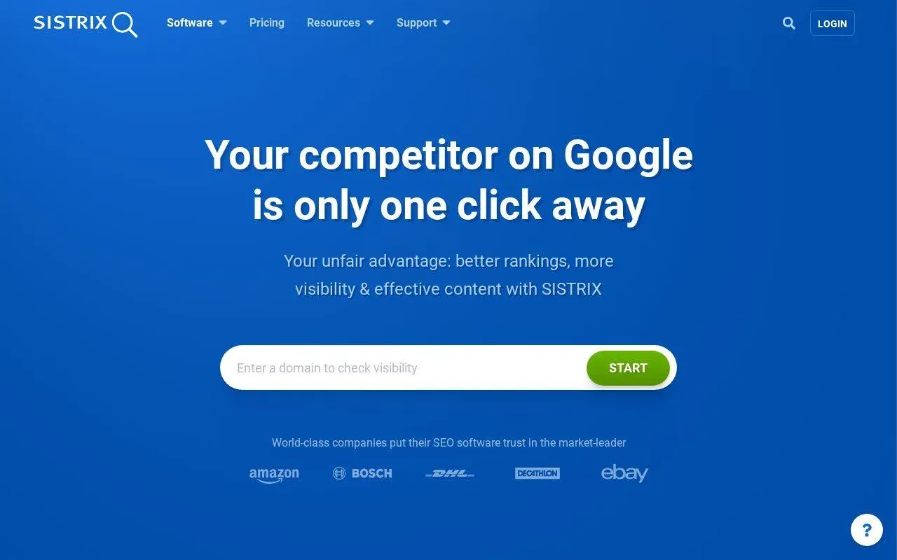 SISTRIX homepage