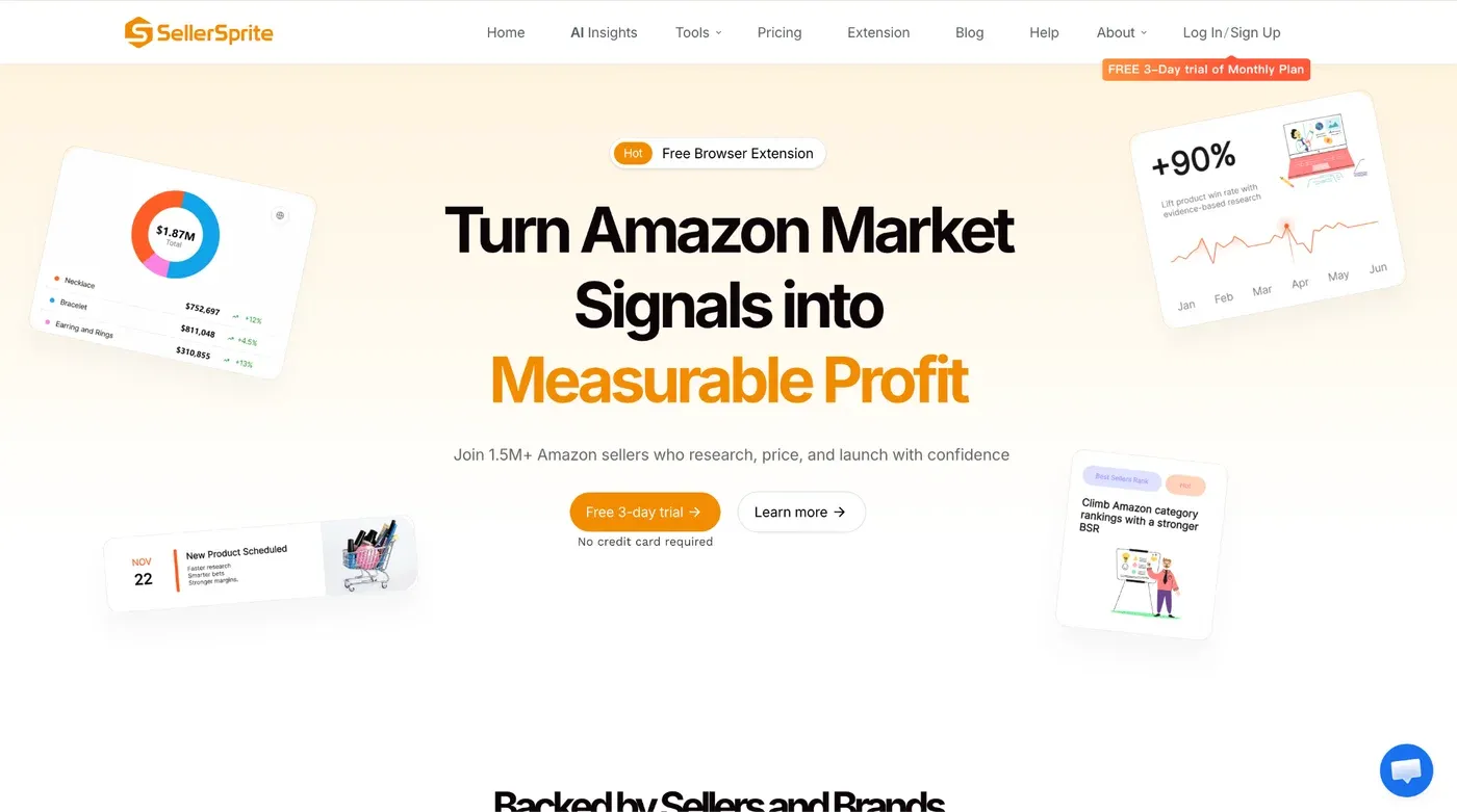 SellerSprite homepage